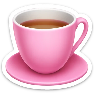 Pink tea cup  sticker