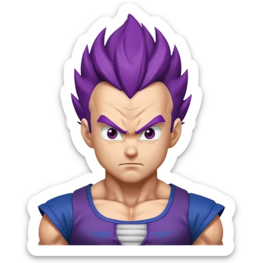 Vegeta ultra ego with purple hair sticker