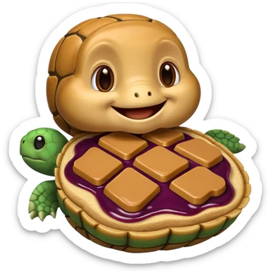 Peanut butter jelly turtle sticker
