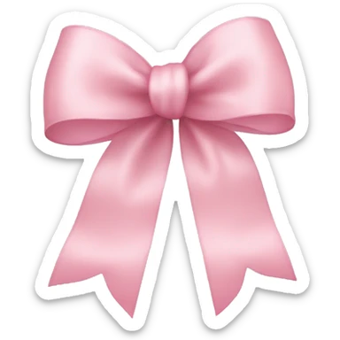 Light pink bow with long ribbon  sticker