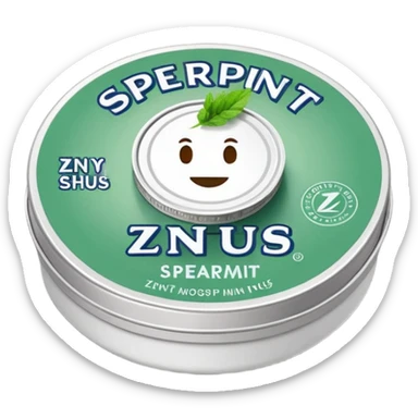 Zyn spearmint snus sticker