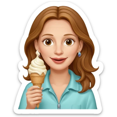 Julia Roberts eating ice cream sticker