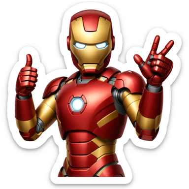iron man thumbs up animated sticker