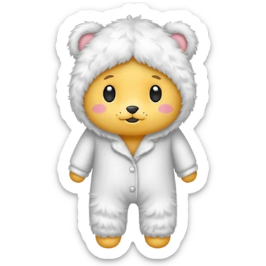 fluffy pyjamas sticker