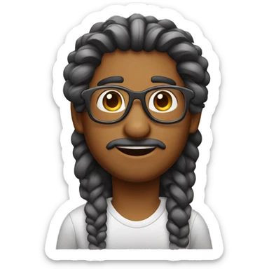 jovem de cabelo raspado de oculos animoji avatars  sticker