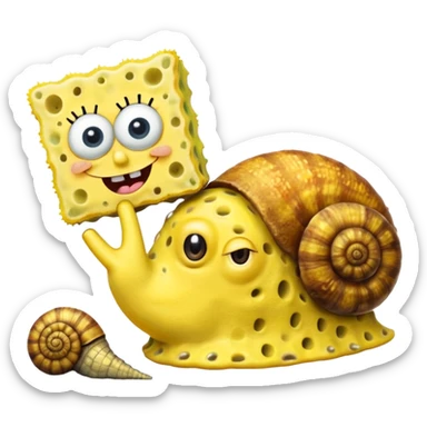 sponge Bob eating gary  sticker