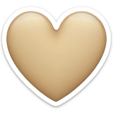 Beige heart sticker