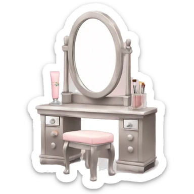 Vanity table with mirror  sticker