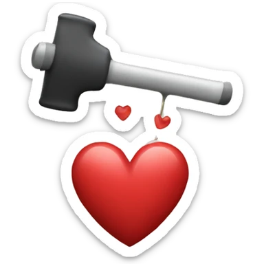 pounding heart sticker