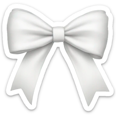 White bow sticker