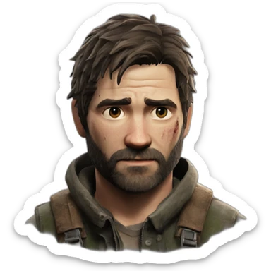 joel from the last of us sticker