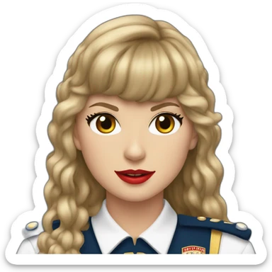 Taylor Swift in a 49 era uniform sticker
