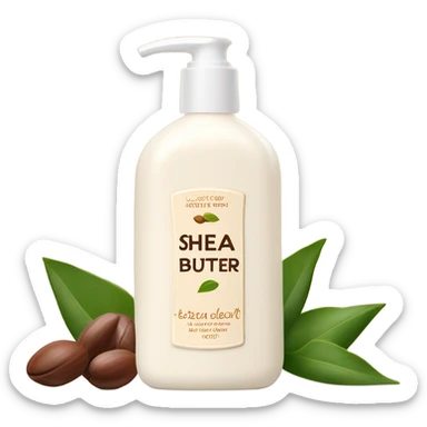 shea butter lotion bottle  sticker