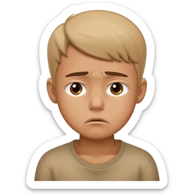 Ashamed emoji boy sticker