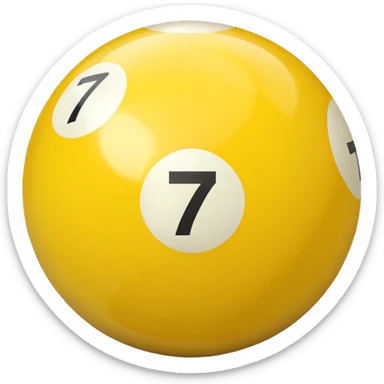 7 numbered billiard ball  sticker
