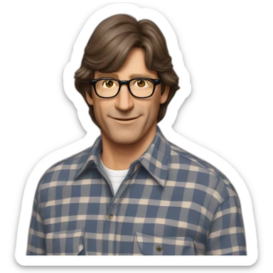 Norm Abram plaid shirt sticker