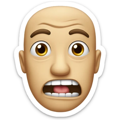 Disgusted Face with mouth open ￼ sticker