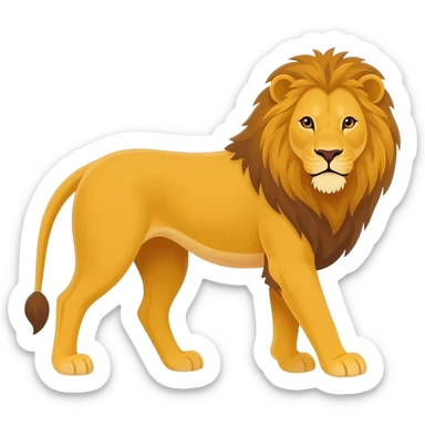 nemean lion full body sticker