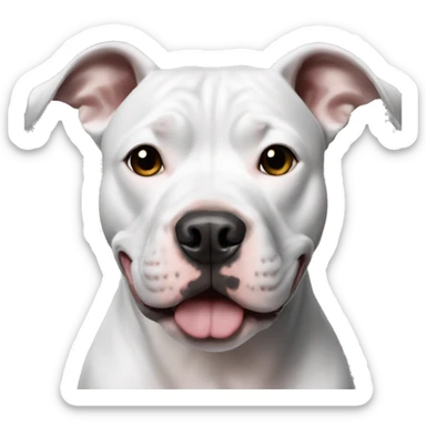 Black and white Pitbull sticker