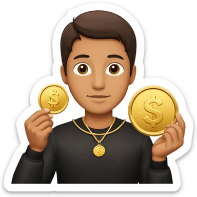 Just like the fourth one but with a coin in his hand instead of that weird shaped sticker