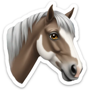 Roan horse sticker