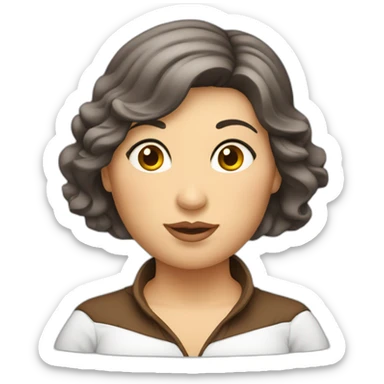 obese-woman-big-belly-cheveux-long-marron sticker