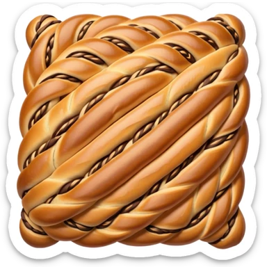 sweet romanian bread with cacao lines sticker