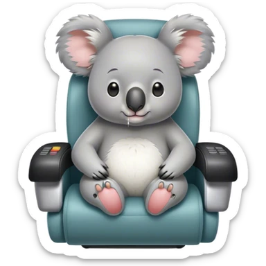 Koala in massage chair sticker