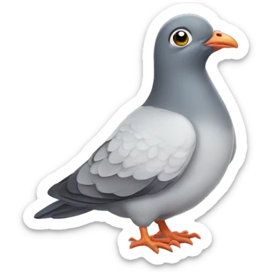Pigeon going to bed sticker