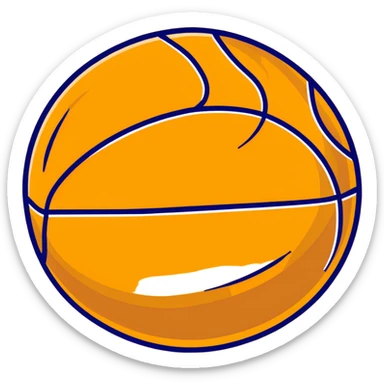 luxurious golden basketball, shiny metallic gold surface with orange seams sticker