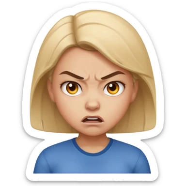 aggressive girl sticker
