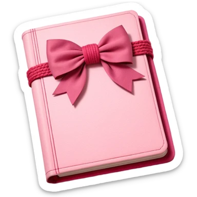 Junk journaling aesthetic book cover, tactile fabric textures, classic framing
Red yarn bow as focal point, soft shadows, calm pastel pink backdrop
Elegant, cozy, artistic, high-end print design sticker