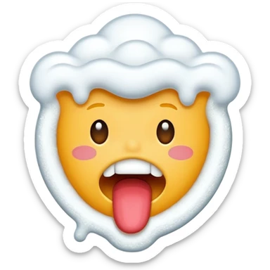 frothing at the mouth sticker