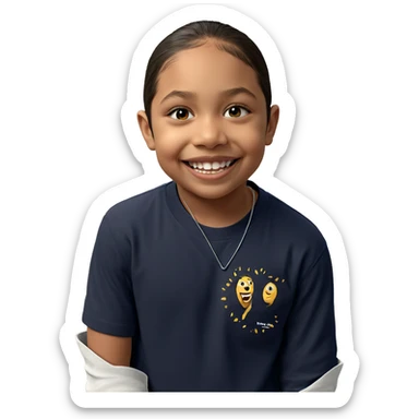 smiling boy in casual shirt sticker