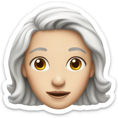 White lady with wrinkles  sticker