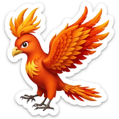 Bored blazing phoenix sticker