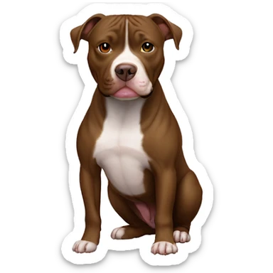 pero pitbull marron, molesto sticker