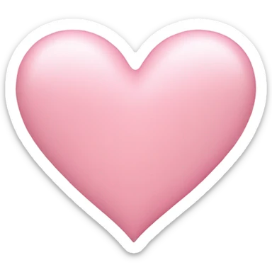 A soft pink heart  sticker