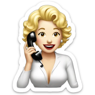 Marilyn callin phone sticker