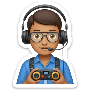 Photographer with controller sling sticker