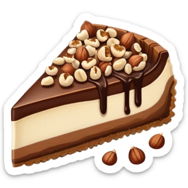 Chocolate hazelnut cheesecake slice  sticker