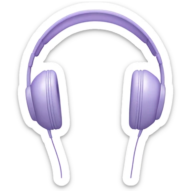 pastel purple headphone sticker