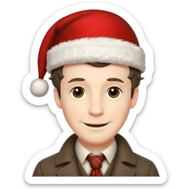  sherlock holmes BBC with a xmas hat sticker