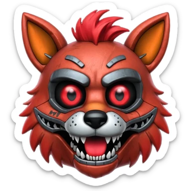 The head of Foxy of five nights at Freddy sticker