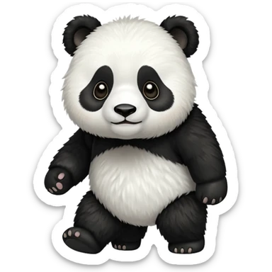PANDA WALKING WITH FOUR LEGS WIHTOUT ANY BAMBOO STICK sticker
