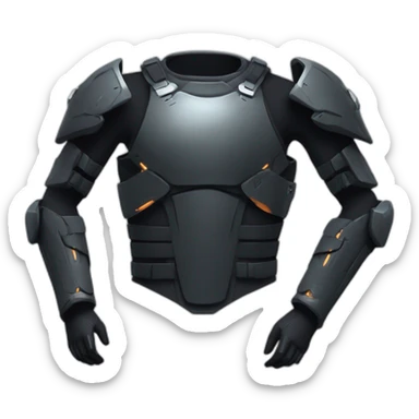 futuristic Anti-Matter dark breastplate arms sticker