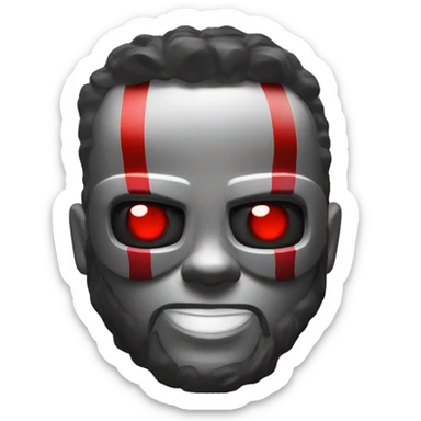 Crea un emoji basado en el pase de freefire el del robót rojo  sticker