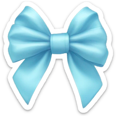Pastel blue bow sticker