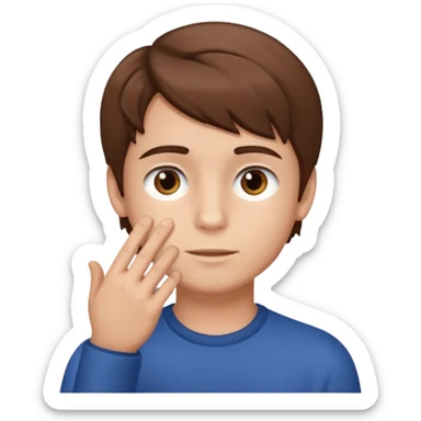 Hii hand + face boy sticker