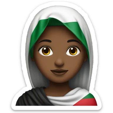 Girl with a palestinian flag sticker